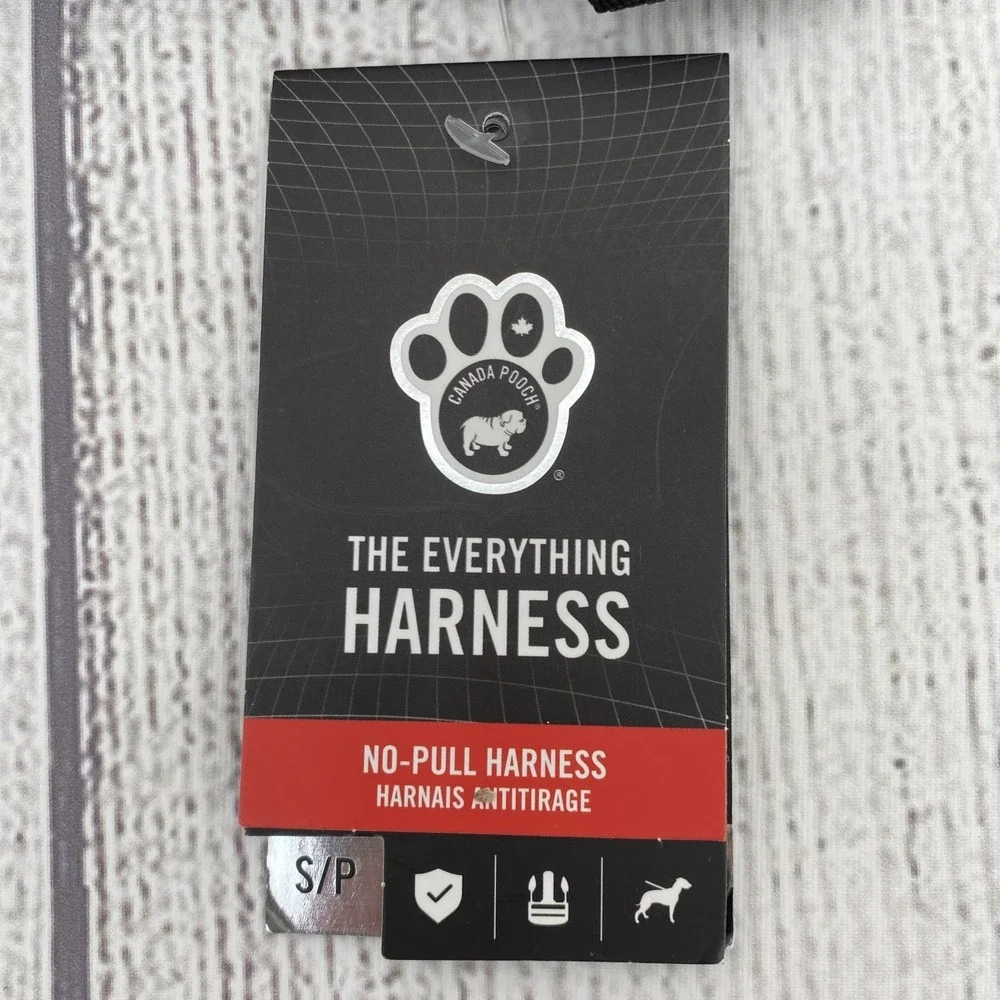 Canada Pooch Everything Harness SMALL Black Pink Plaid No Pull Water Resistant
